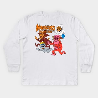 Monster Cereal Trick or Treat Kids Long Sleeve T-Shirt